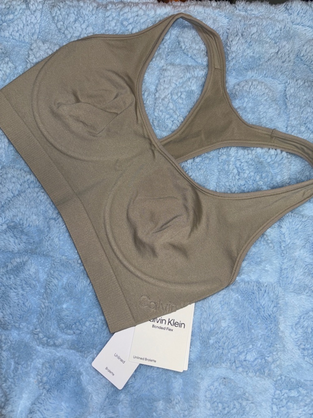 Calvin Klein Taupe Seamless Racerback Bralette